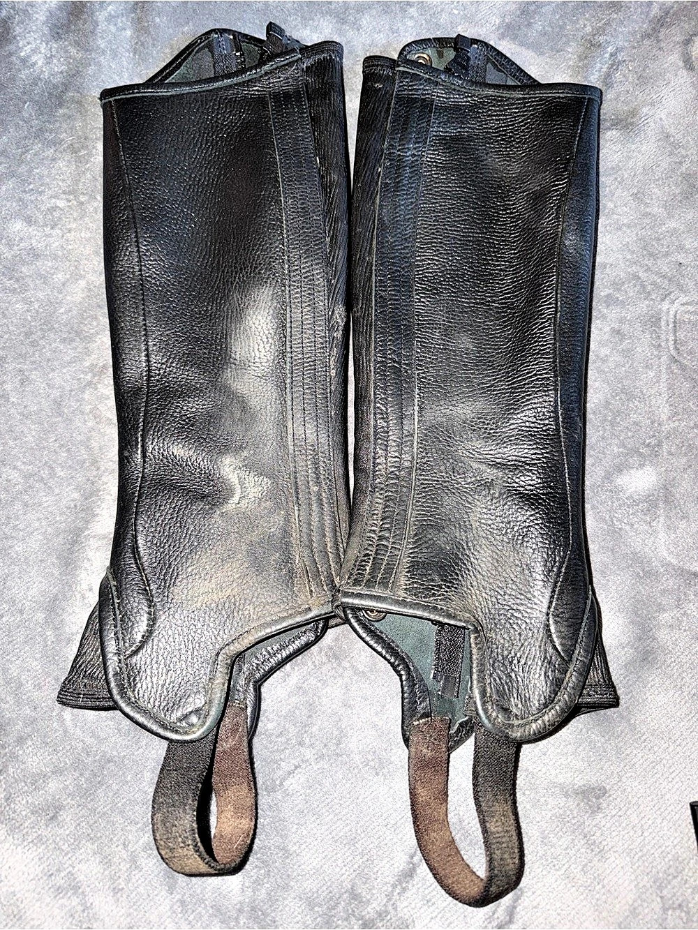 Tredstep Ireland Half Chap Black US  13/16 black leather half chaps